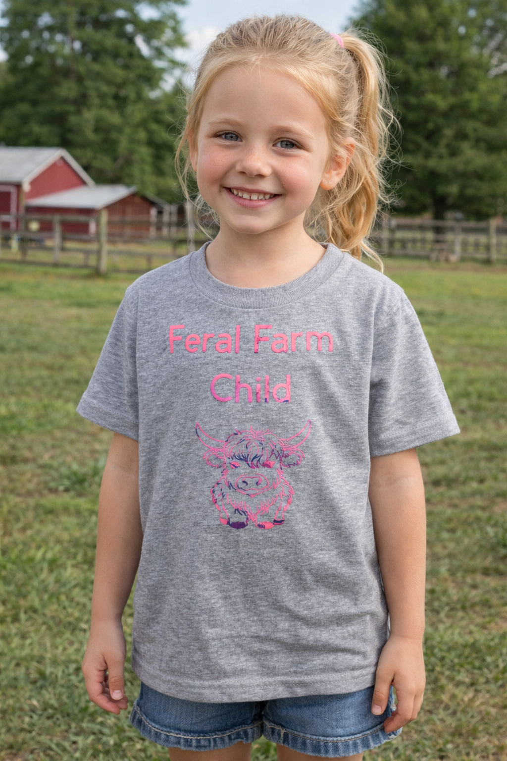 Feral Farm Child®️ Grey Tee