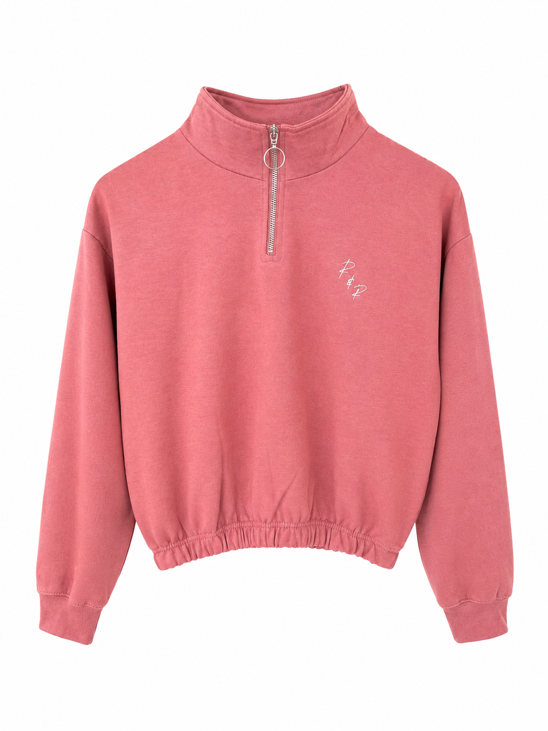 Dusty Rose Cropped Quarter Zip