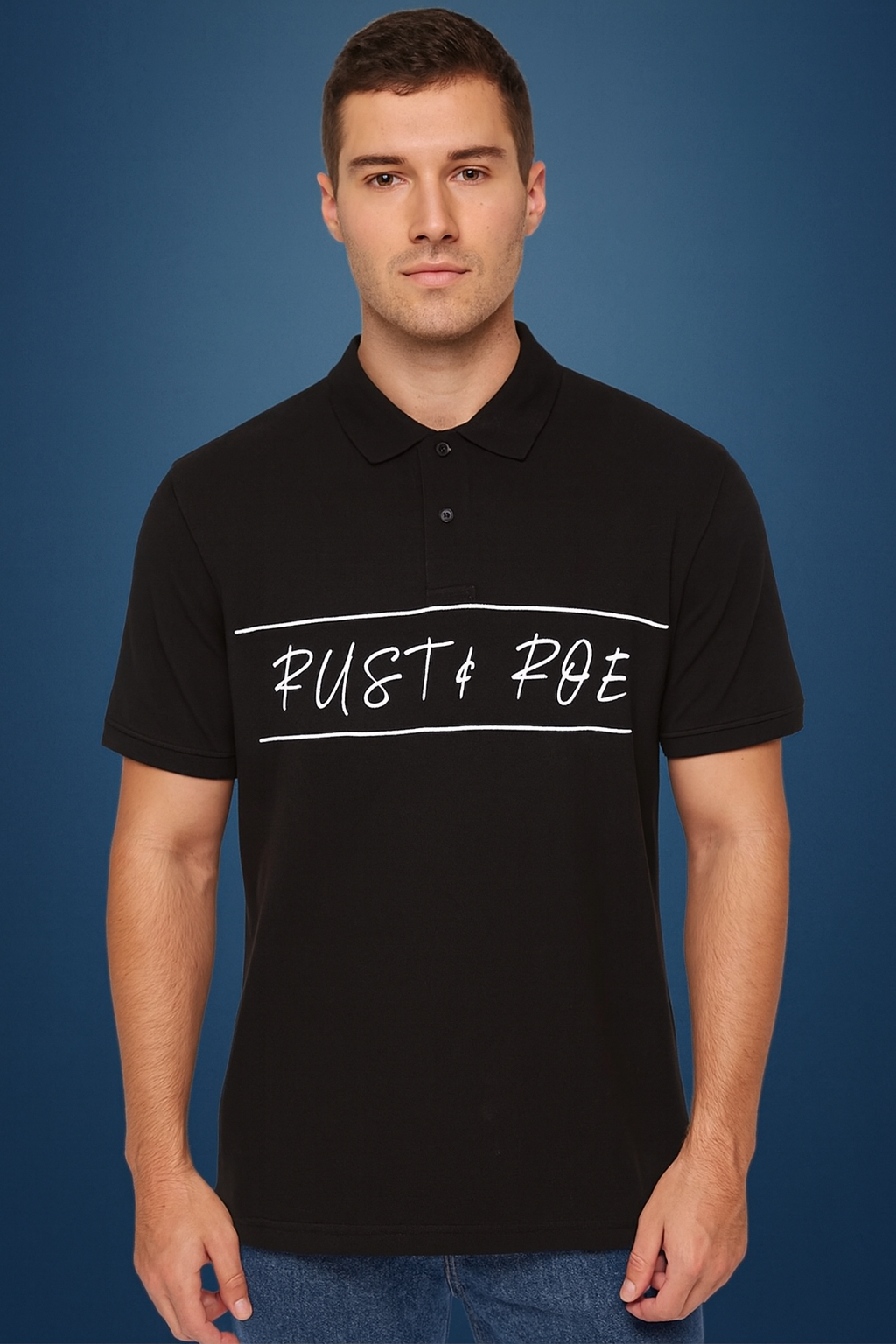 Black Panel Polo