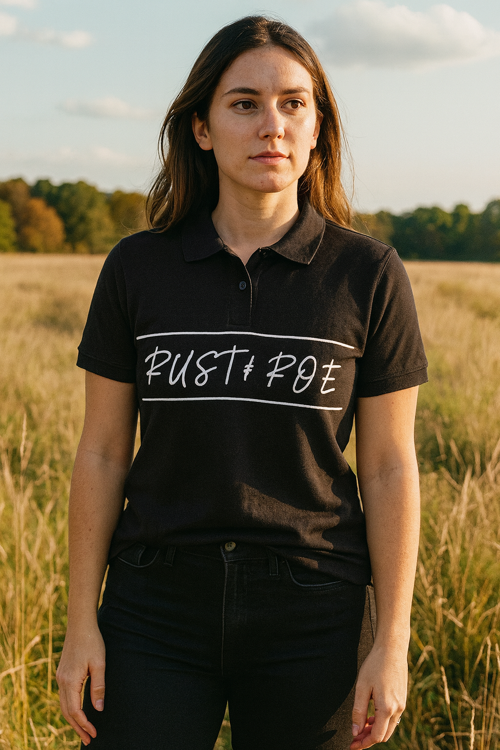 Black Panel Polo