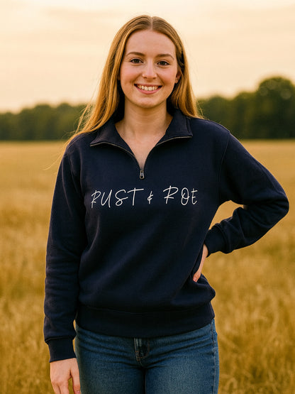 Navy Quarter Zip