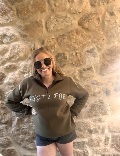 Khaki Quarter Zip