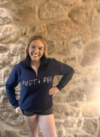 Navy Quarter Zip