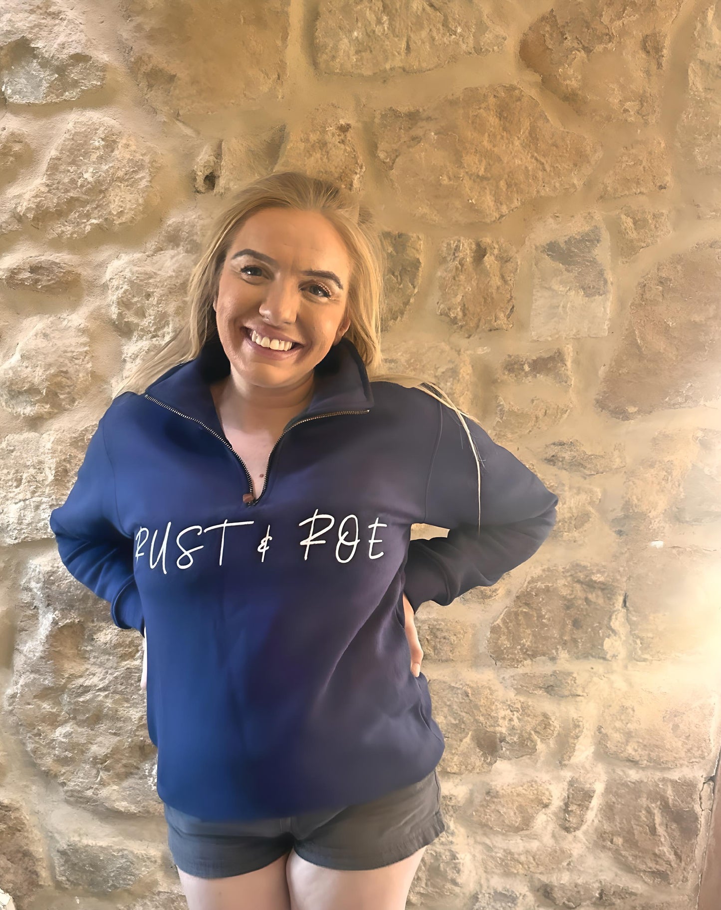 Navy Quarter Zip