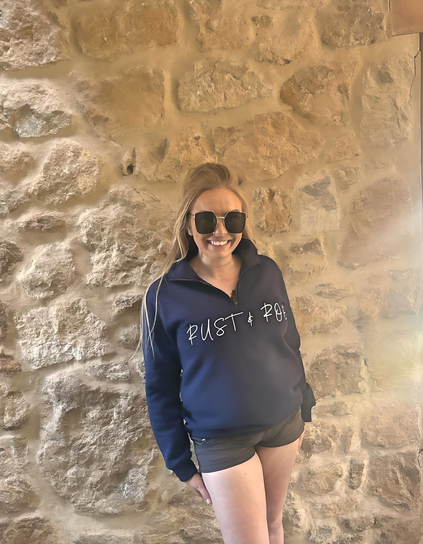 Navy Quarter Zip