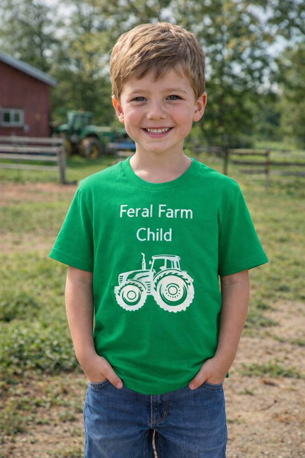 Feral Farm Child®️ Green Tee