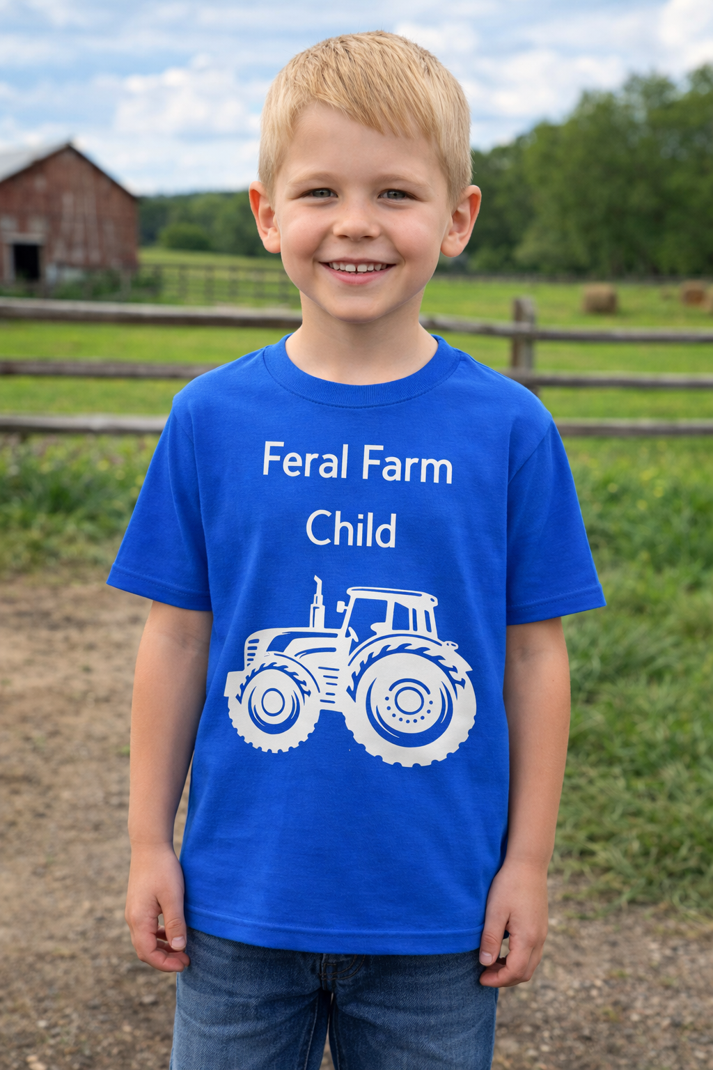 Feral Farm Child®️ Blue Tee